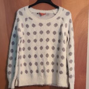 Polka Dot Sweater - White and Gray